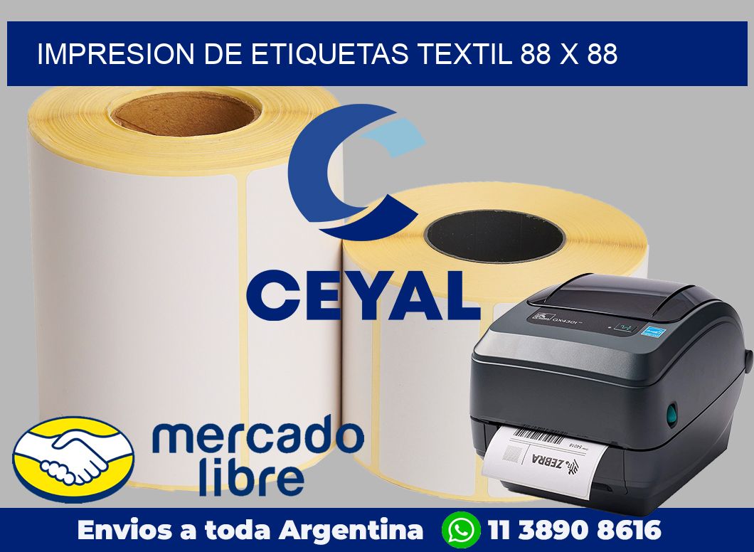 Impresion de etiquetas textil 88 x 88