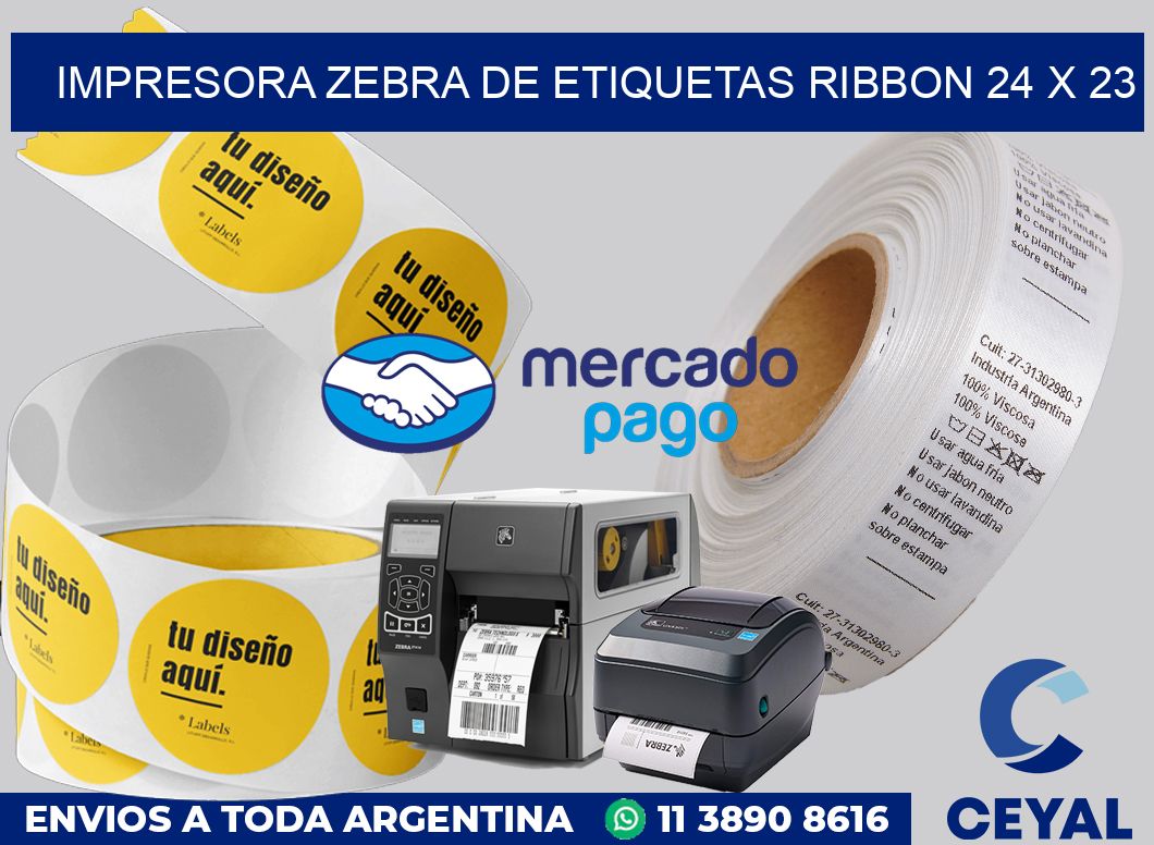 Impresora Zebra de etiquetas ribbon 24 x 23
