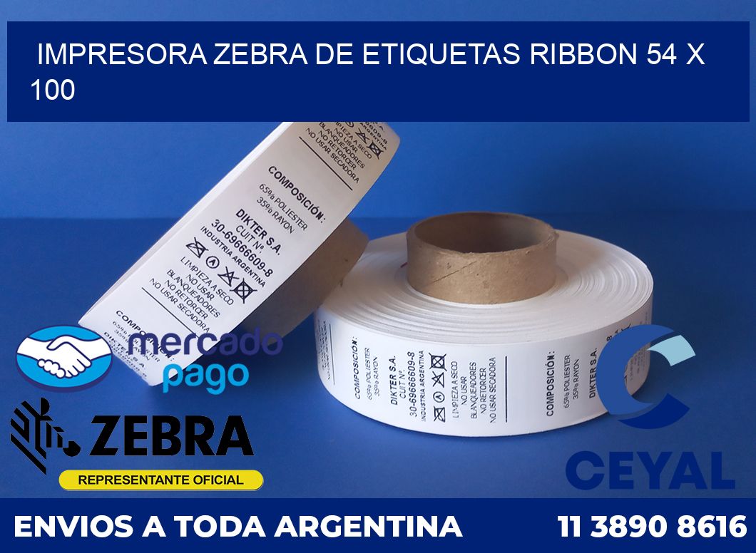 Impresora Zebra de etiquetas ribbon 54 x 100