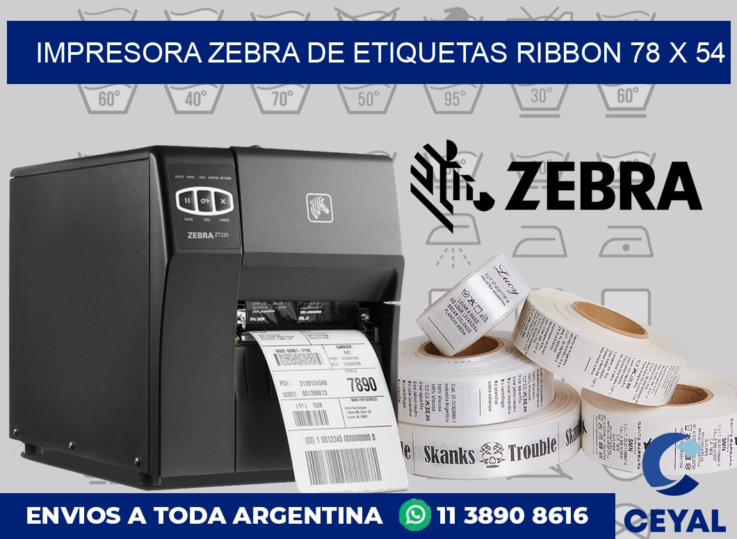 Impresora Zebra de etiquetas ribbon 78 x 54