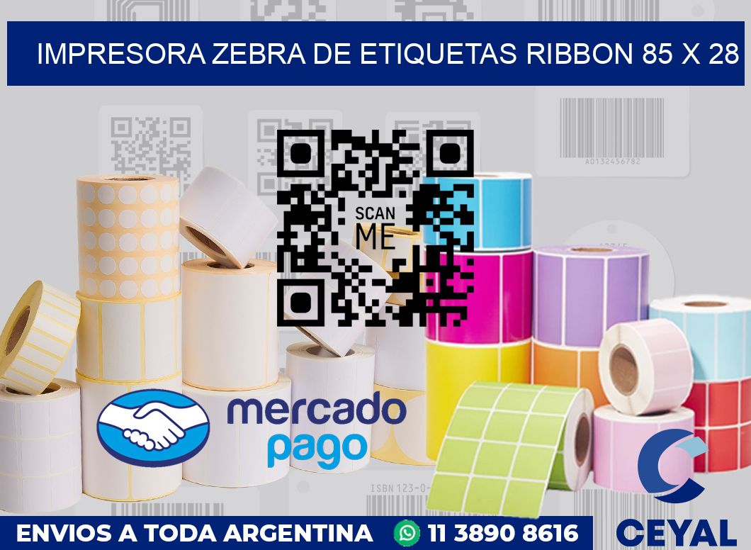 Impresora Zebra de etiquetas ribbon 85 x 28