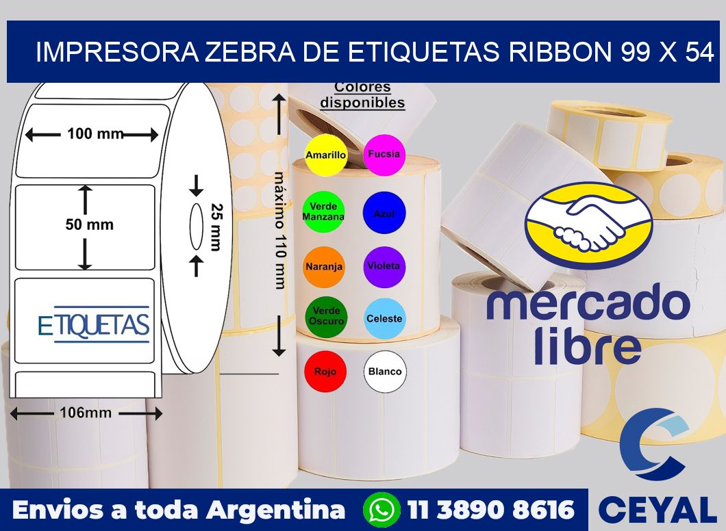 Impresora Zebra de etiquetas ribbon 99 x 54