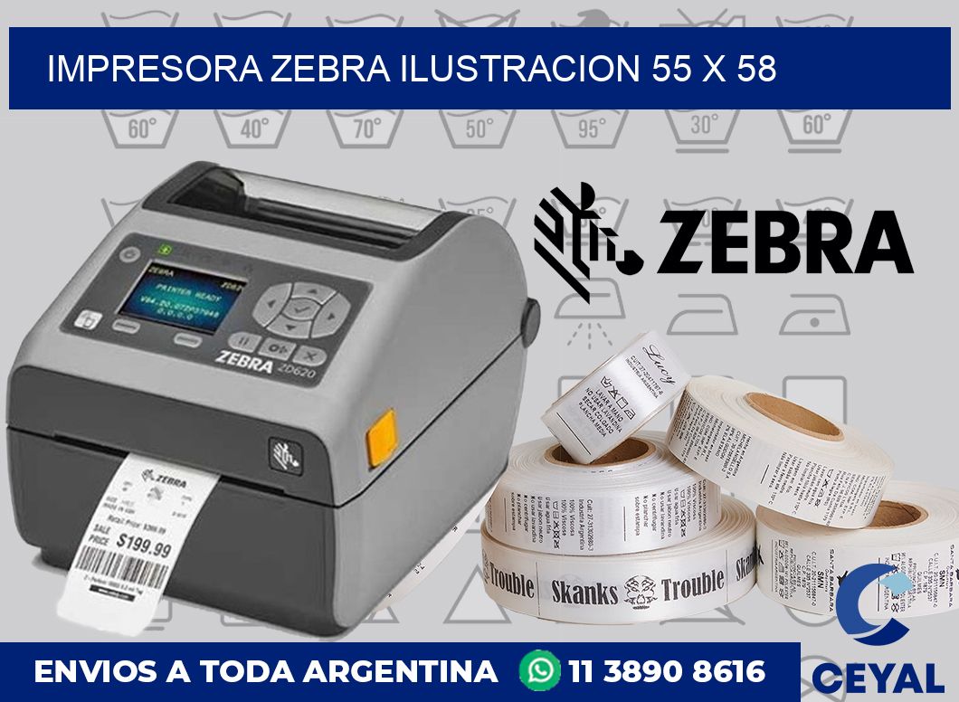 Impresora Zebra ilustracion 55 x 58