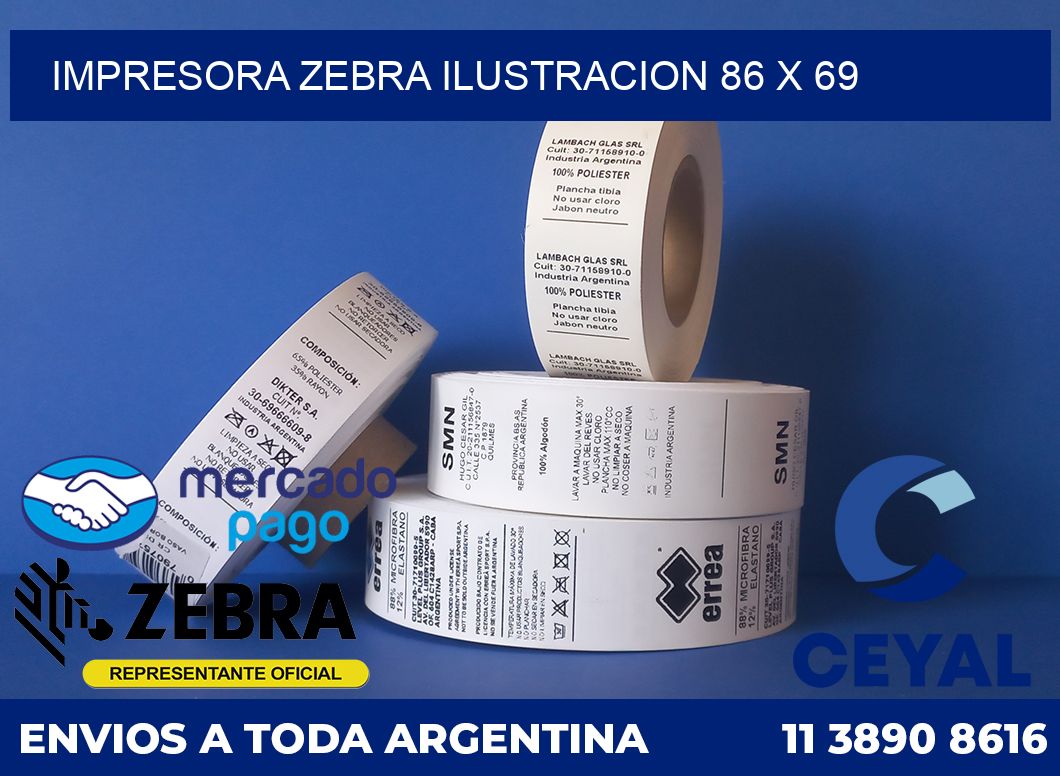 Impresora Zebra ilustracion 86 x 69