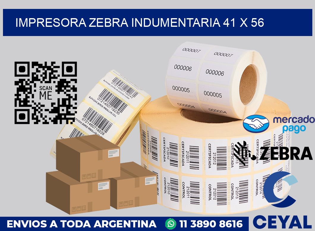 Impresora Zebra indumentaria 41 x 56