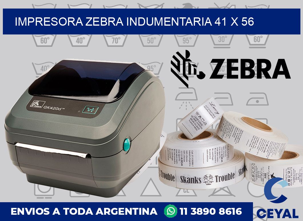 Impresora Zebra indumentaria 41 x 56