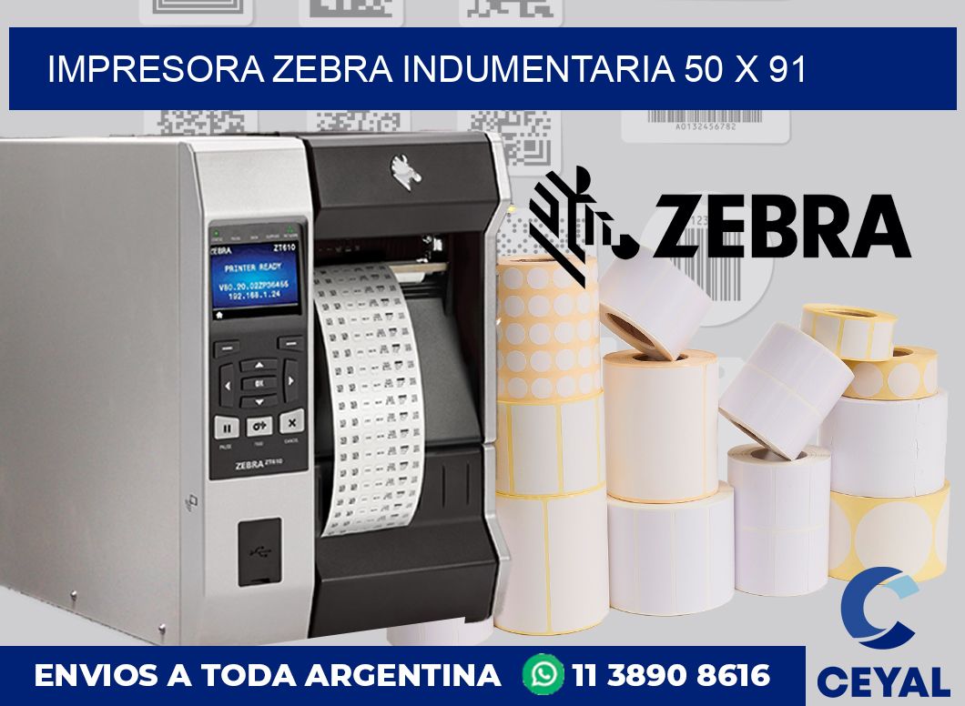 Impresora Zebra indumentaria 50 x 91