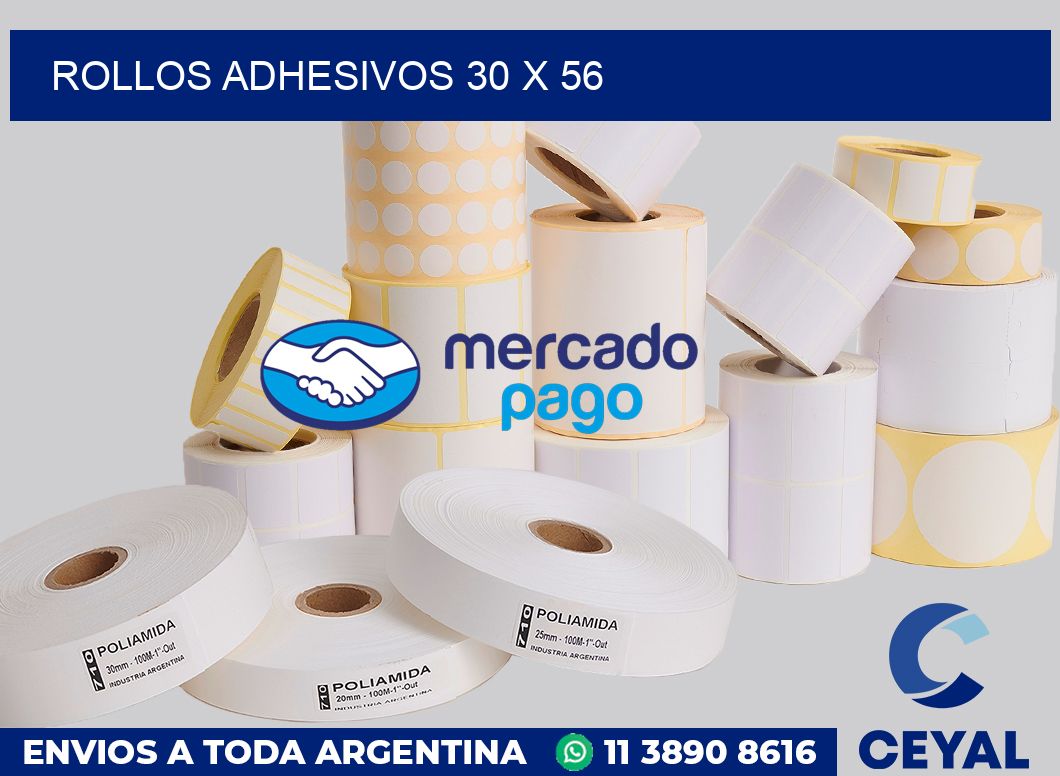 Rollos adhesivos 30 x 56