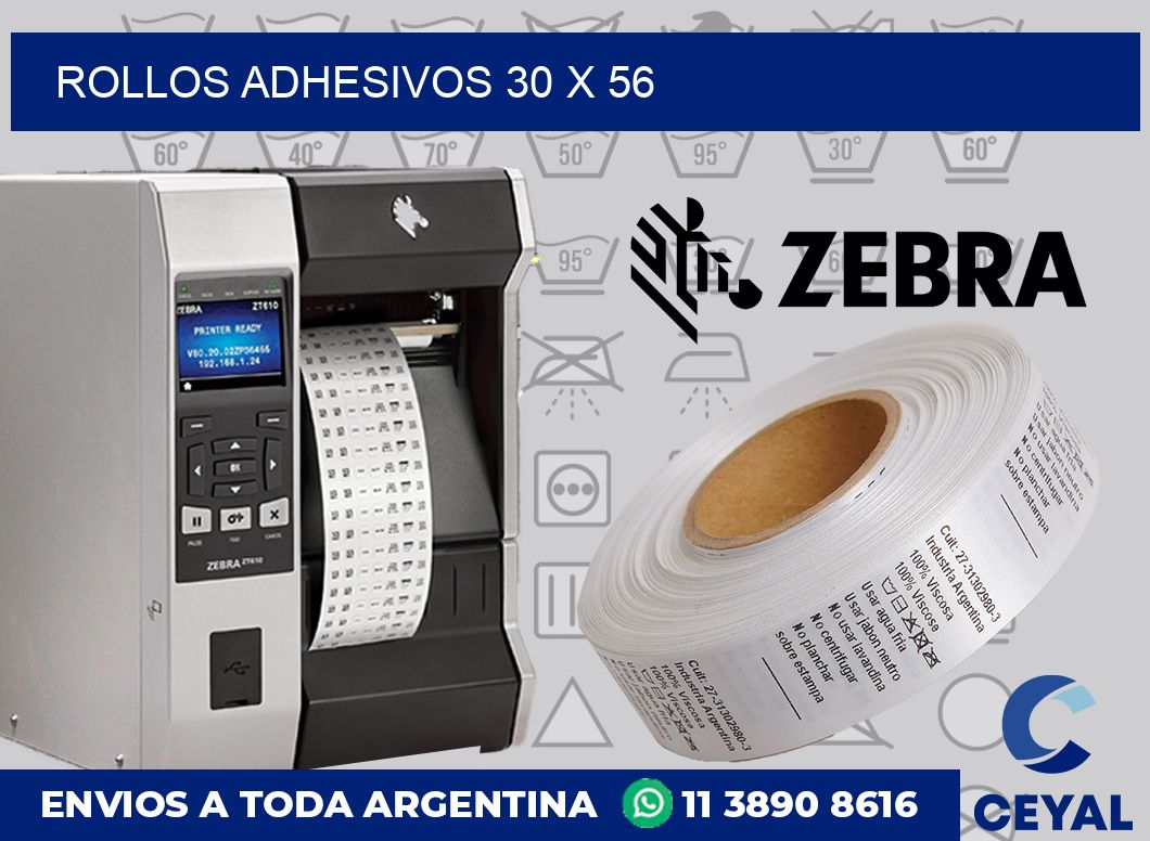 Rollos adhesivos 30 x 56