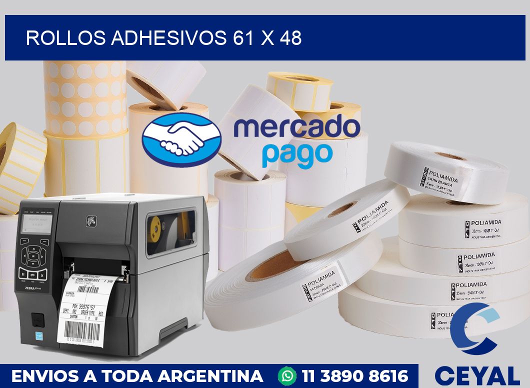 Rollos adhesivos 61 x 48