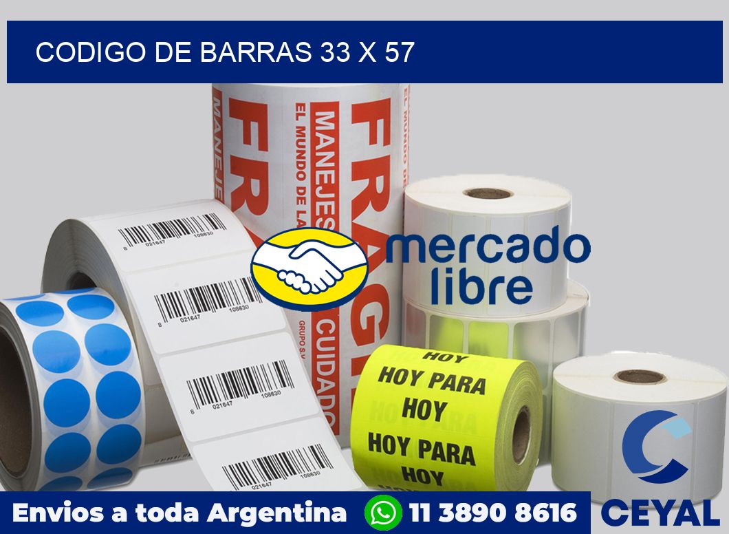 codigo de barras 33 x 57