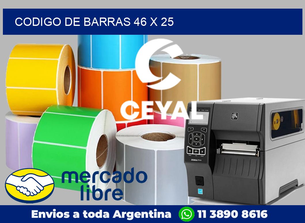 codigo de barras 46 x 25