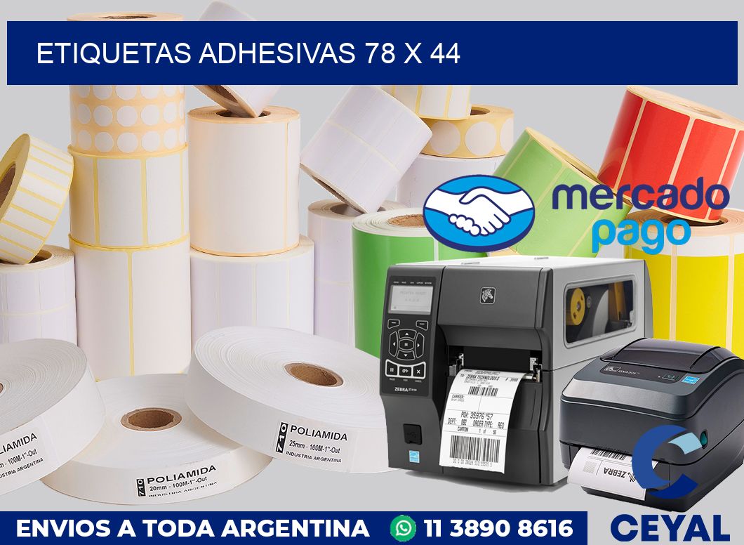 etiquetas adhesivas 78 x 44
