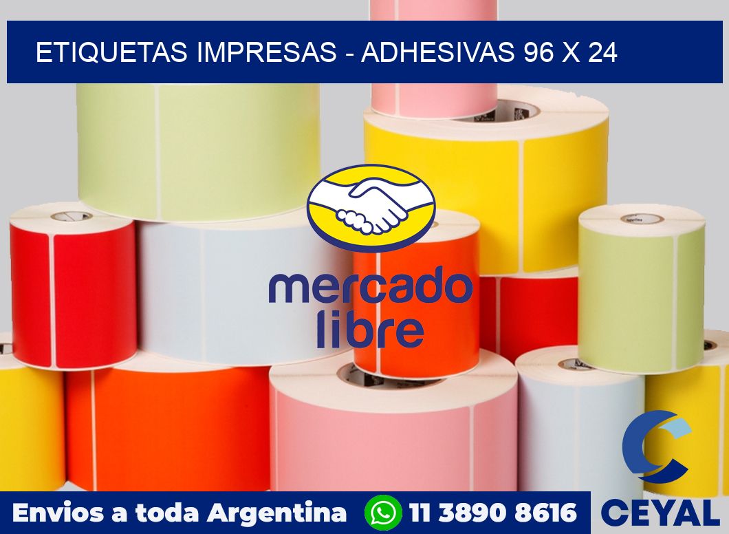 etiquetas impresas – Adhesivas 96 x 24