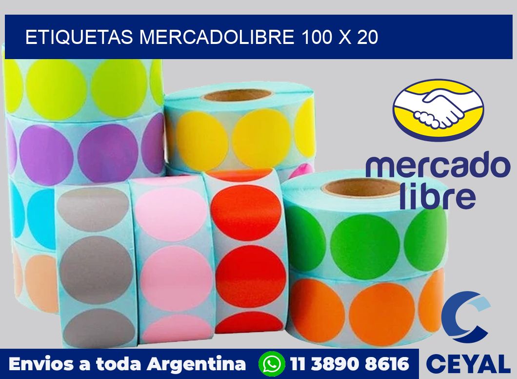 etiquetas mercadolibre 100 x 20