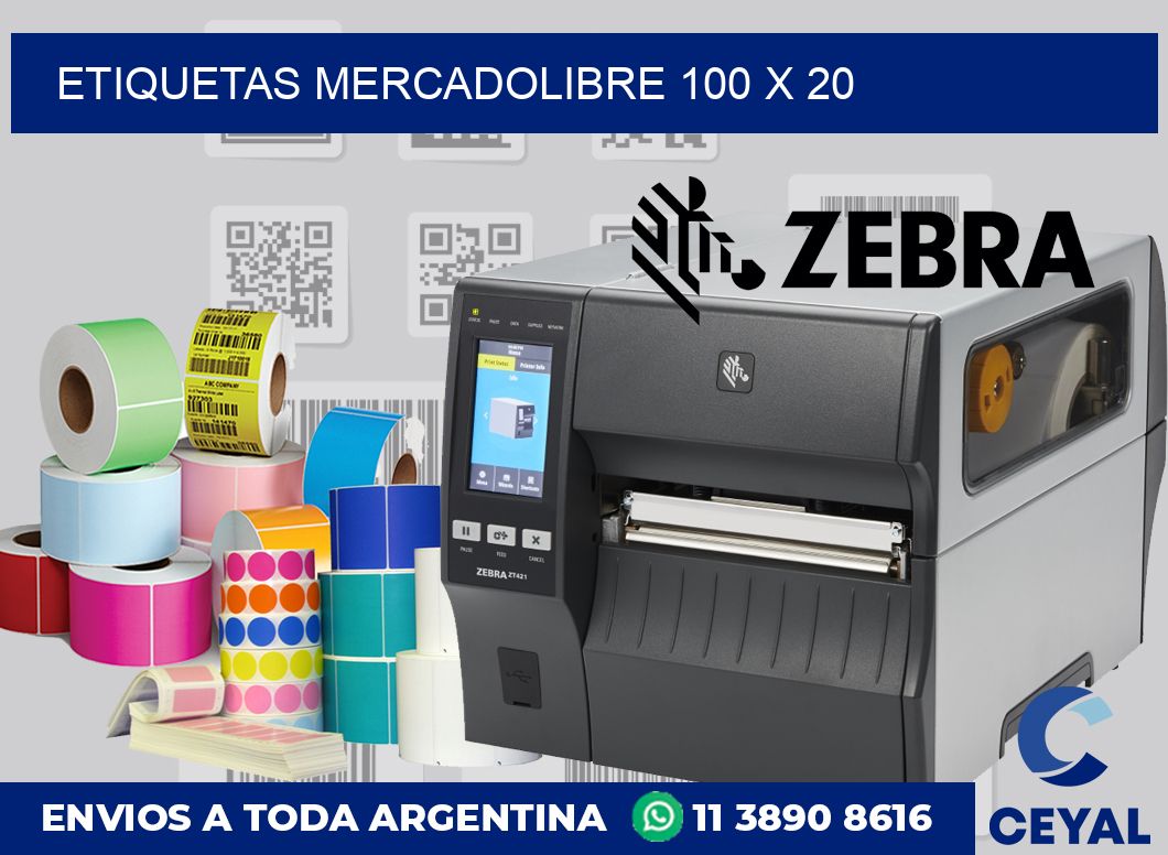 etiquetas mercadolibre 100 x 20