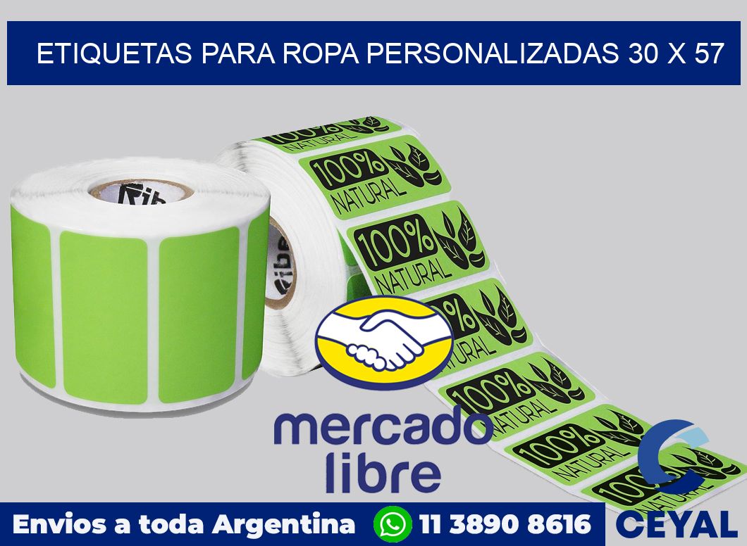 etiquetas para ropa personalizadas 30 x 57