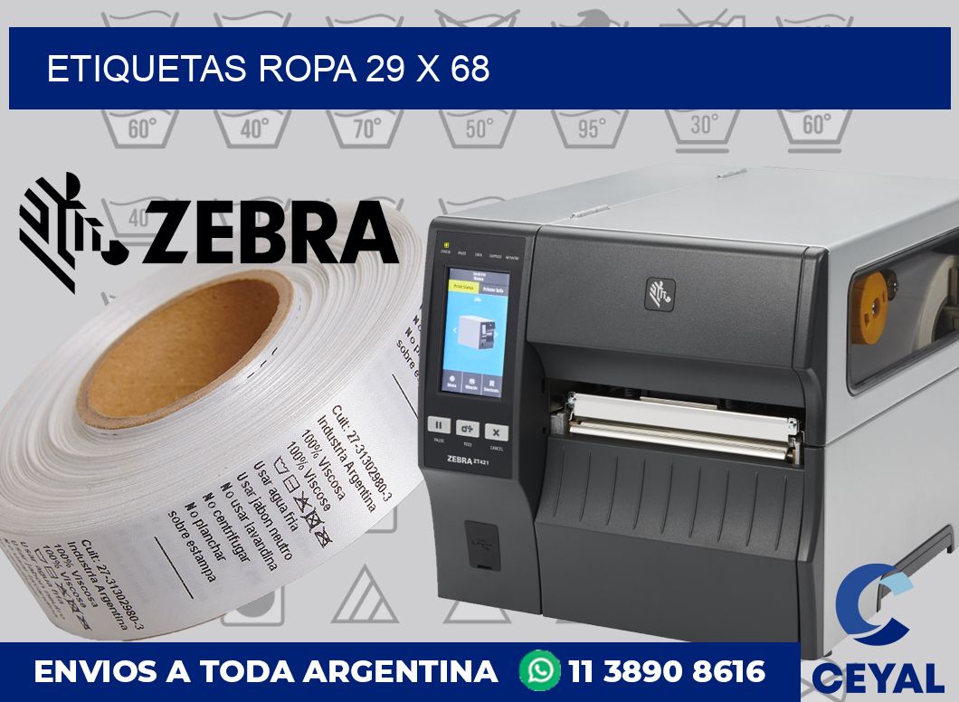 etiquetas ropa 29 x 68