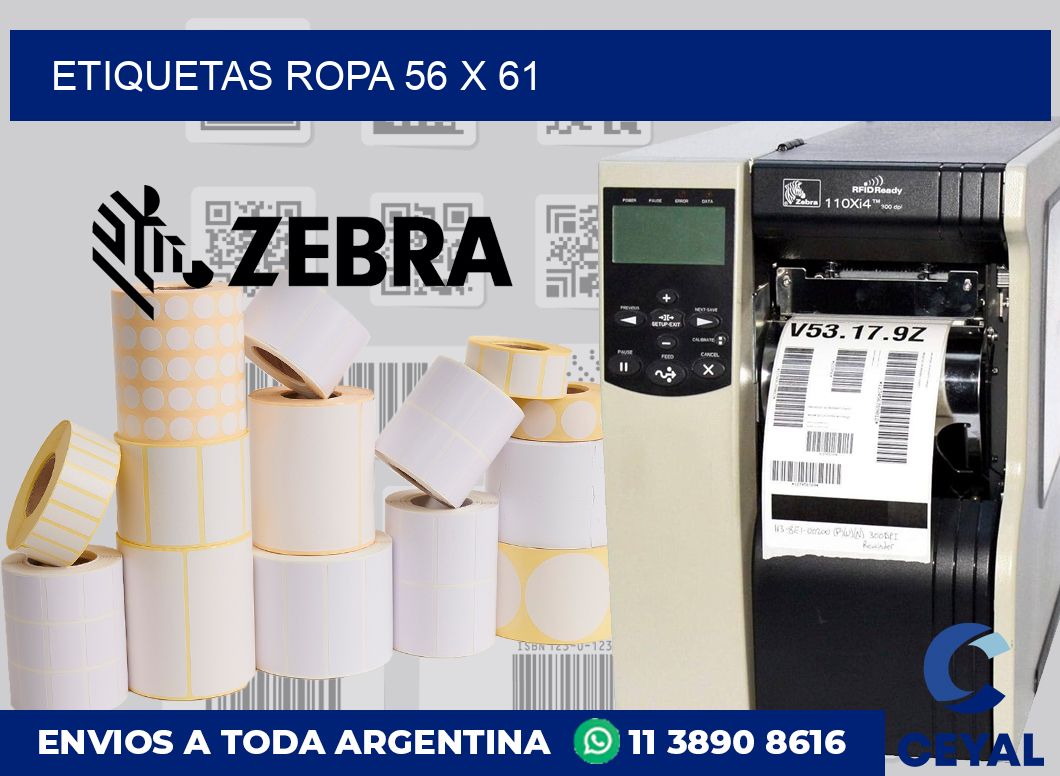 etiquetas ropa 56 x 61