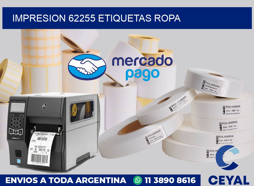 impresion 62255 etiquetas ropa