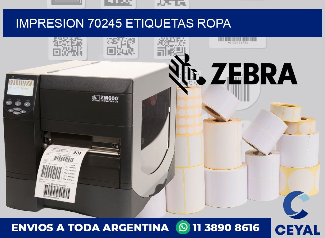 impresion 70245 etiquetas ropa