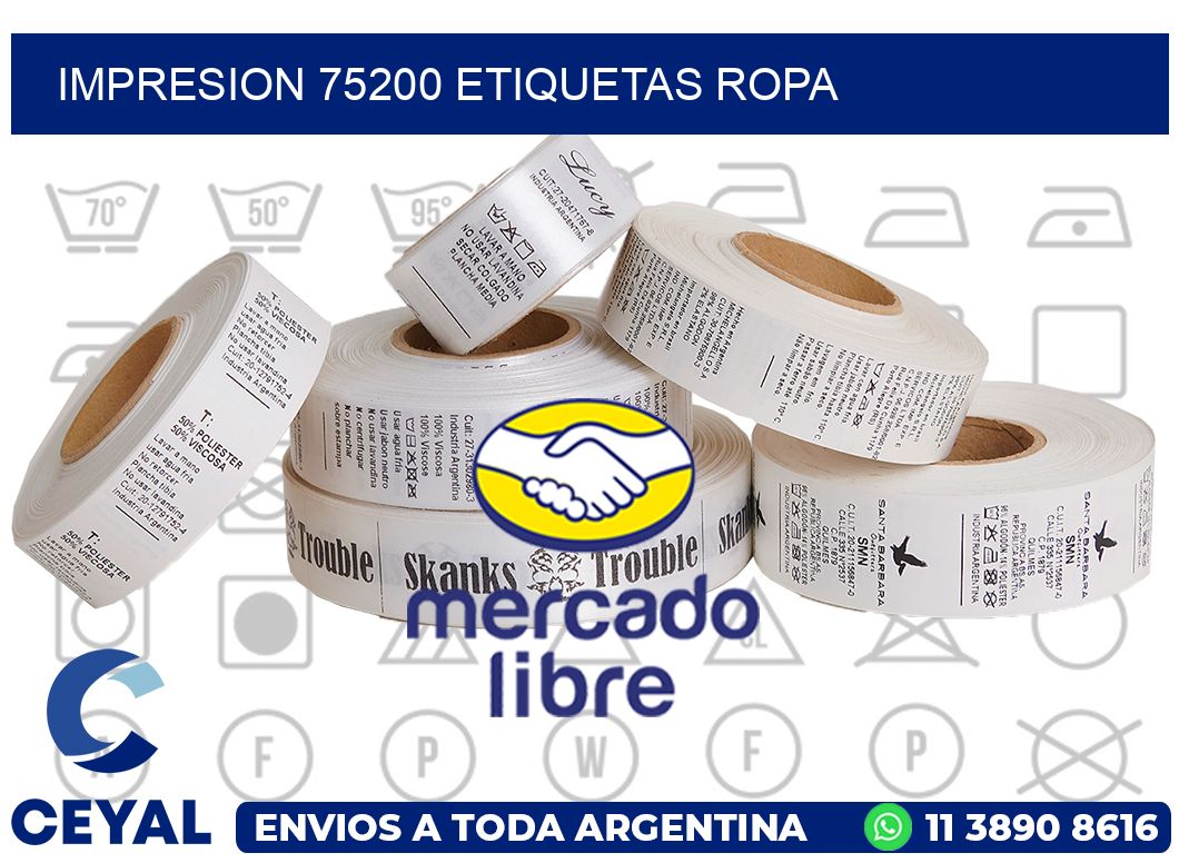 impresion 75200 etiquetas ropa