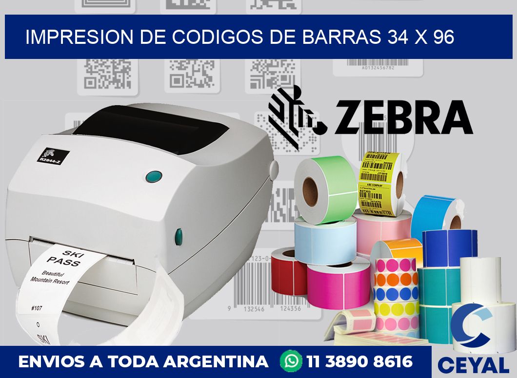 impresion de codigos de barras 34 x 96