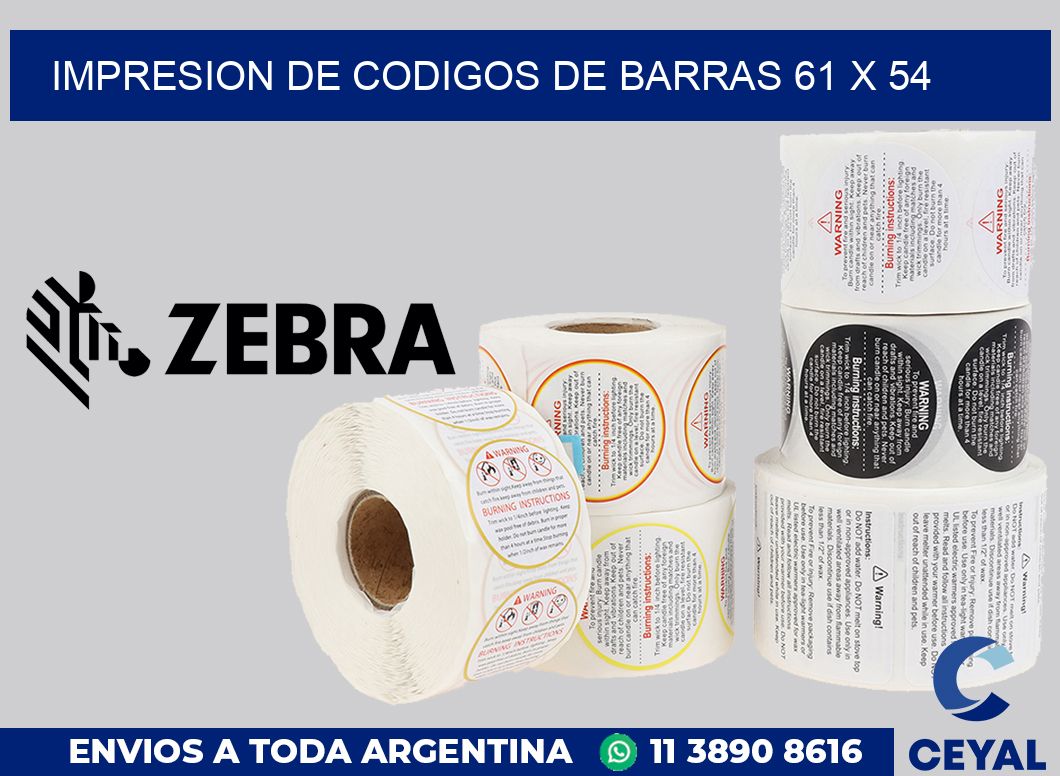 impresion de codigos de barras 61 x 54