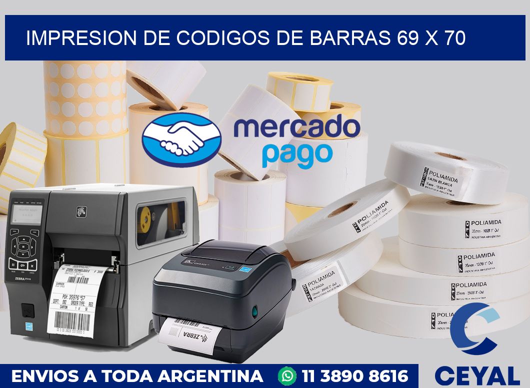 impresion de codigos de barras 69 x 70