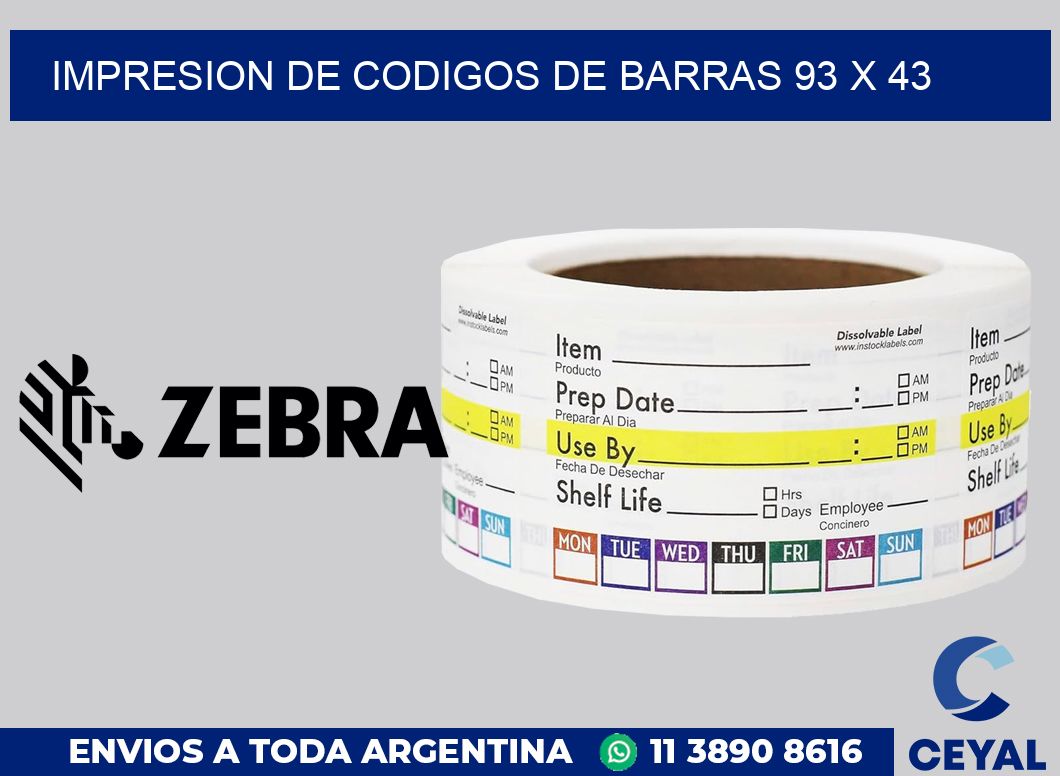 impresion de codigos de barras 93 x 43