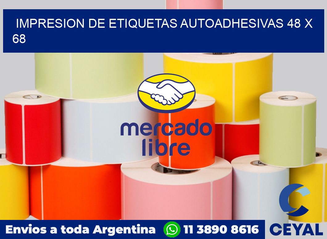 impresion de etiquetas autoadhesivas 48 x 68