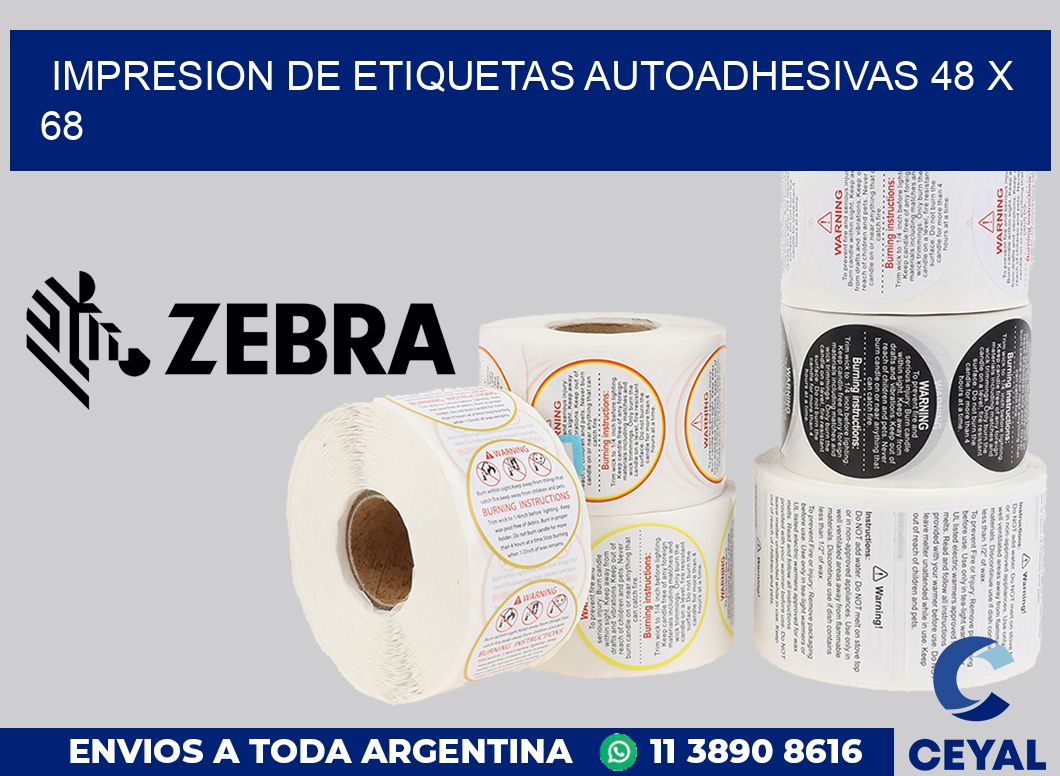 impresion de etiquetas autoadhesivas 48 x 68