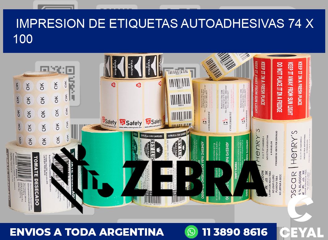 impresion de etiquetas autoadhesivas 74 x 100