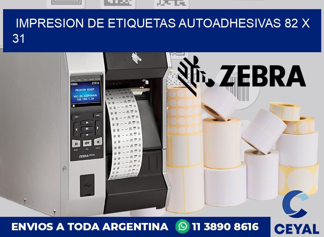 impresion de etiquetas autoadhesivas 82 x 31