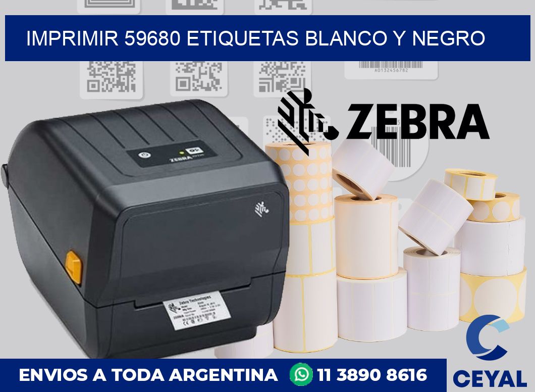 imprimir 59680 etiquetas blanco y negro