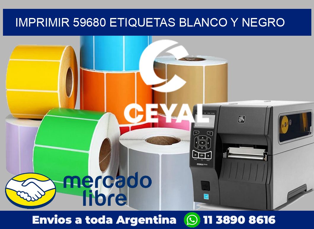imprimir 59680 etiquetas blanco y negro