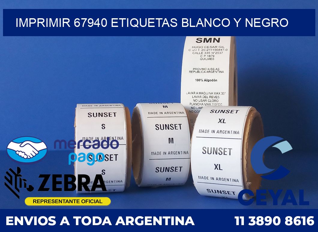 imprimir 67940 etiquetas blanco y negro