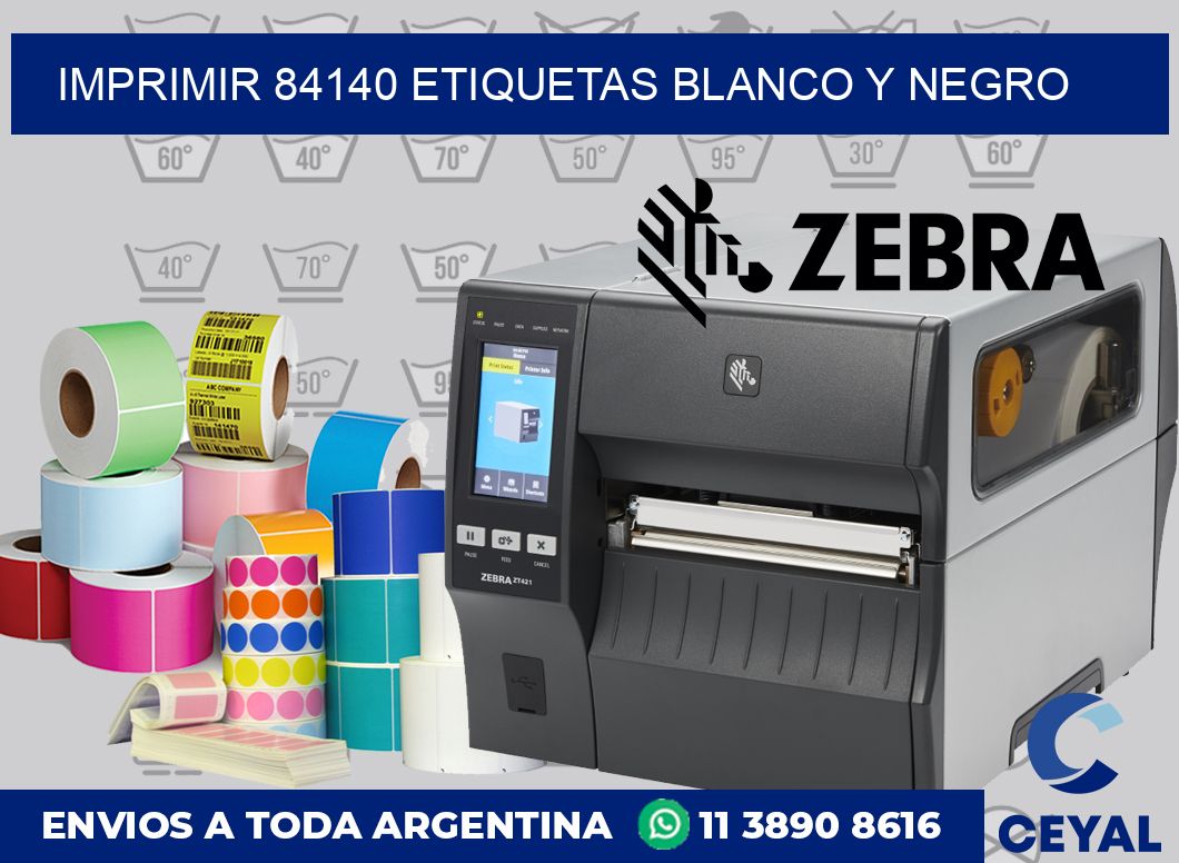 imprimir 84140 etiquetas blanco y negro