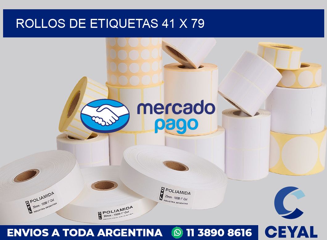 rollos de etiquetas 41 x 79