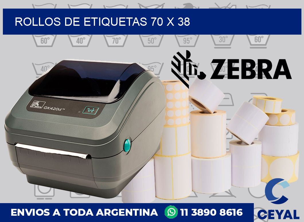 rollos de etiquetas 70 x 38