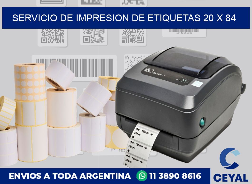 servicio de impresion de etiquetas 20 x 84