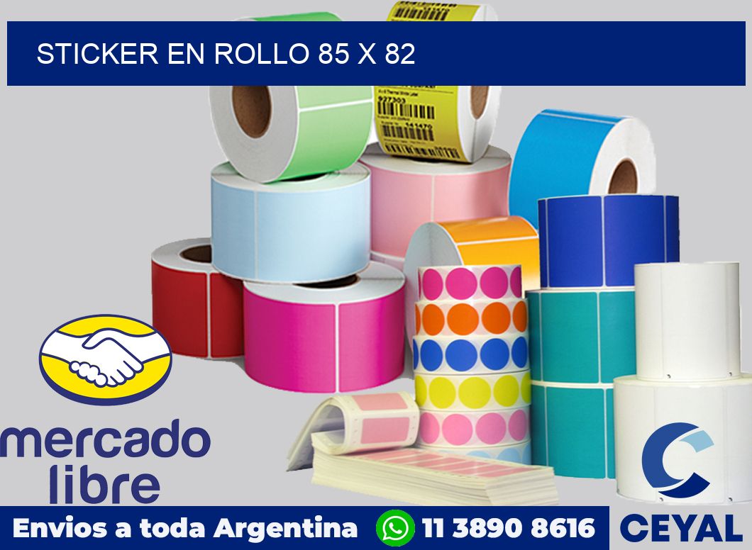 sticker en rollo 85 x 82