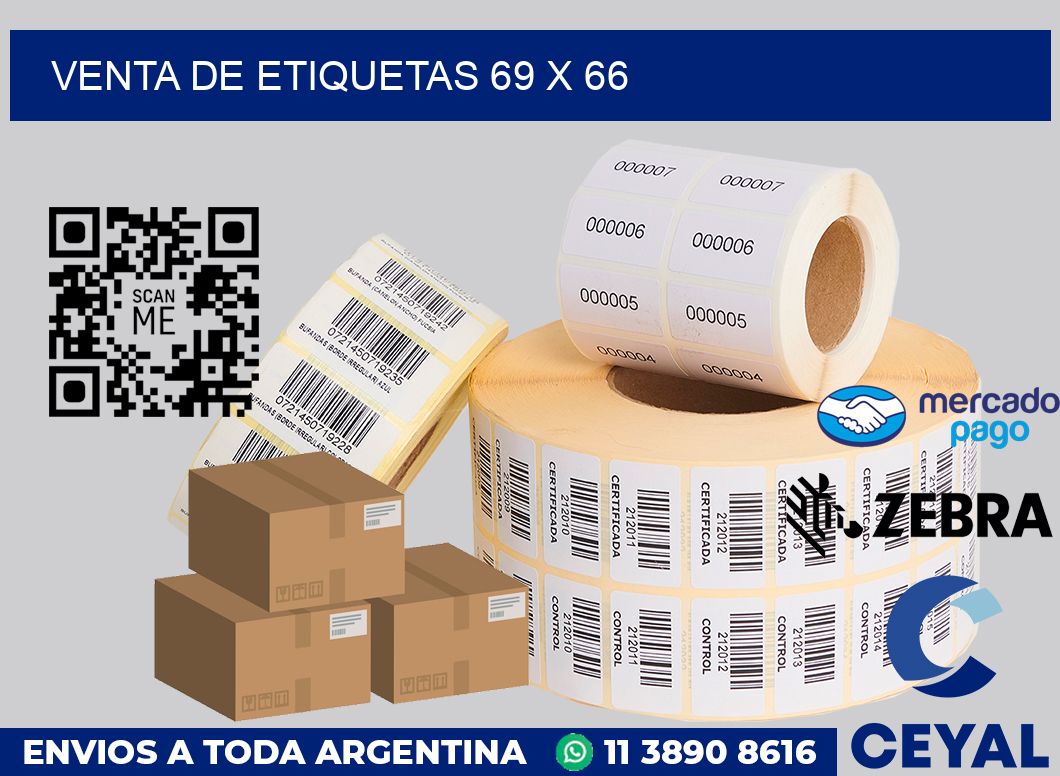 venta de etiquetas 69 x 66