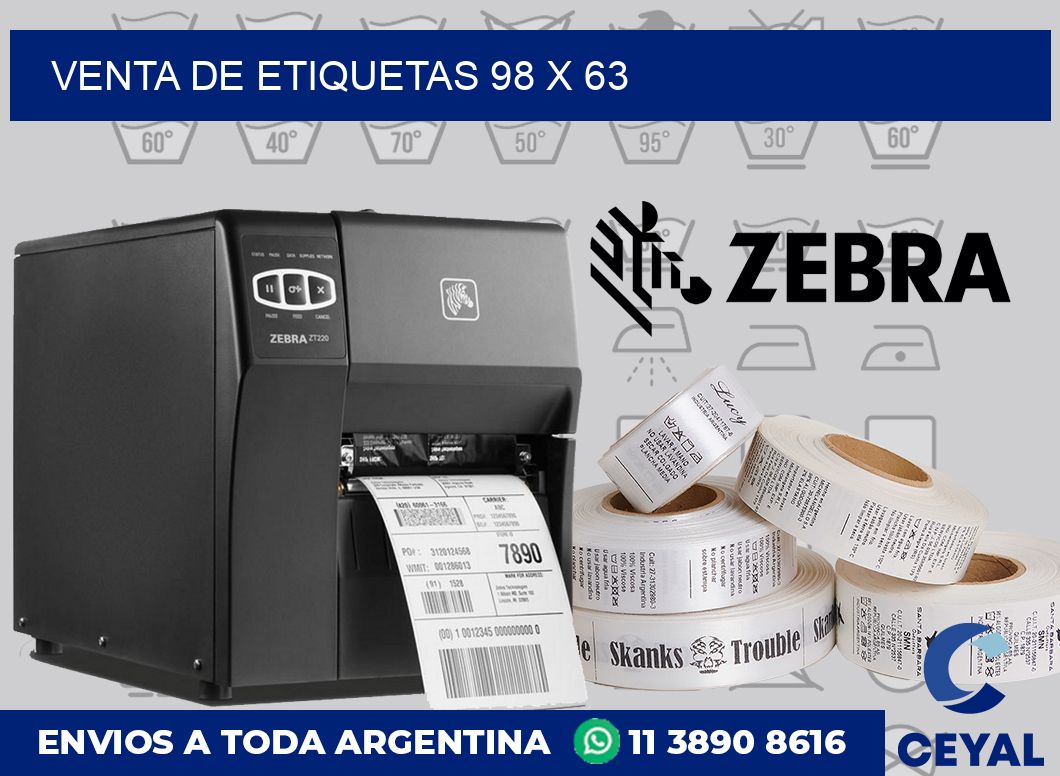 venta de etiquetas 98 x 63