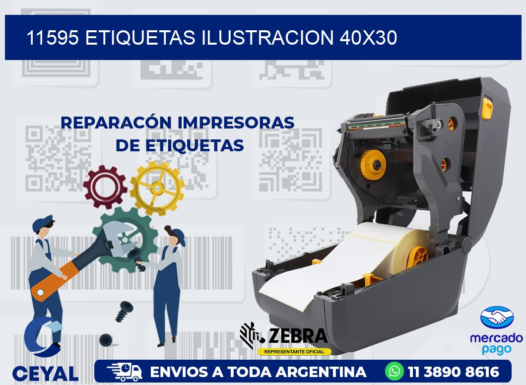 11595 ETIQUETAS ILUSTRACION 40X30