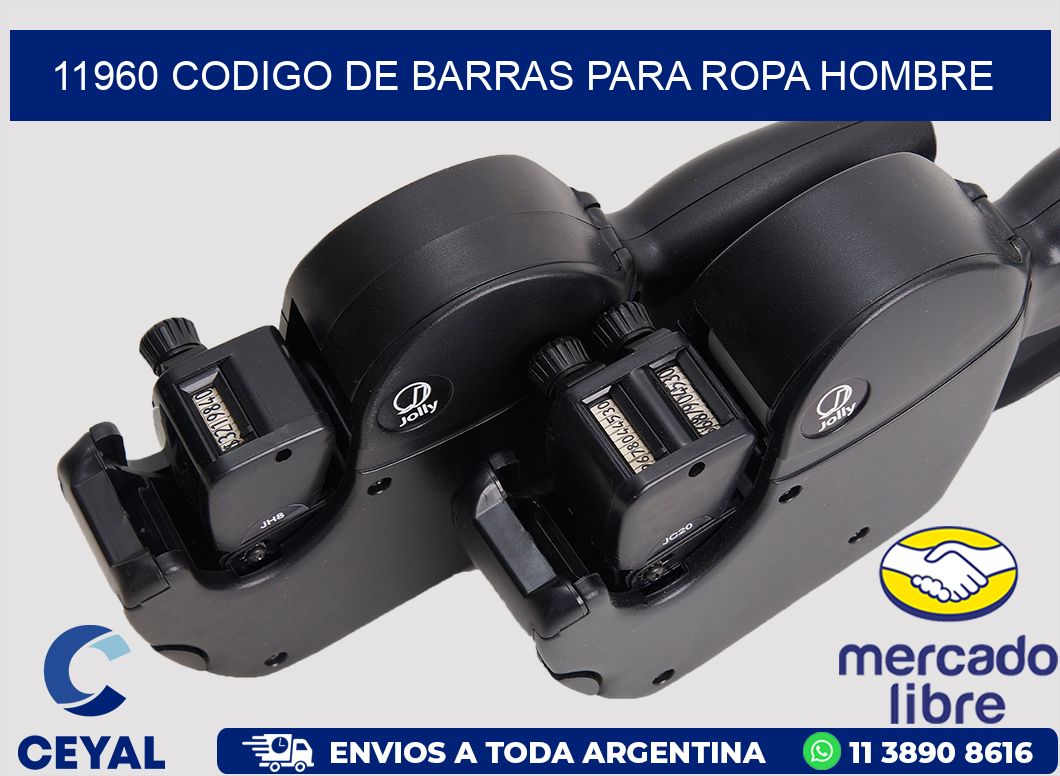 11960 CODIGO DE BARRAS PARA ROPA HOMBRE