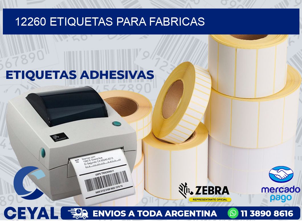 12260 ETIQUETAS PARA FABRICAS