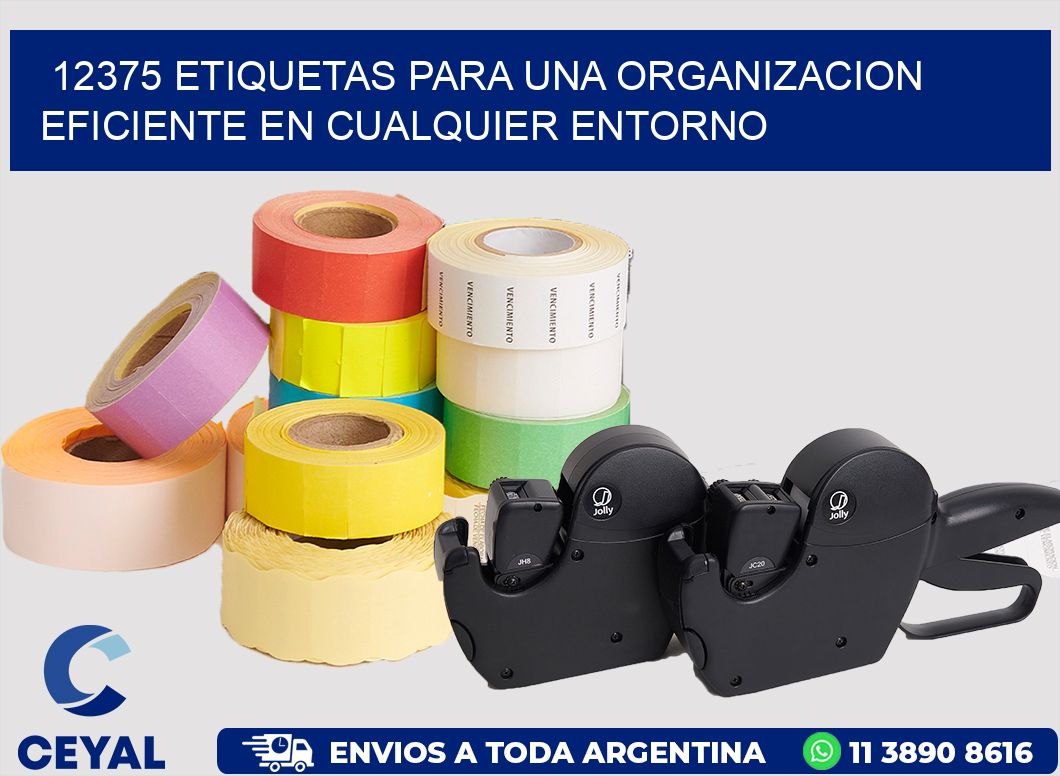 12375 ETIQUETAS PARA UNA ORGANIZACION EFICIENTE EN CUALQUIER ENTORNO