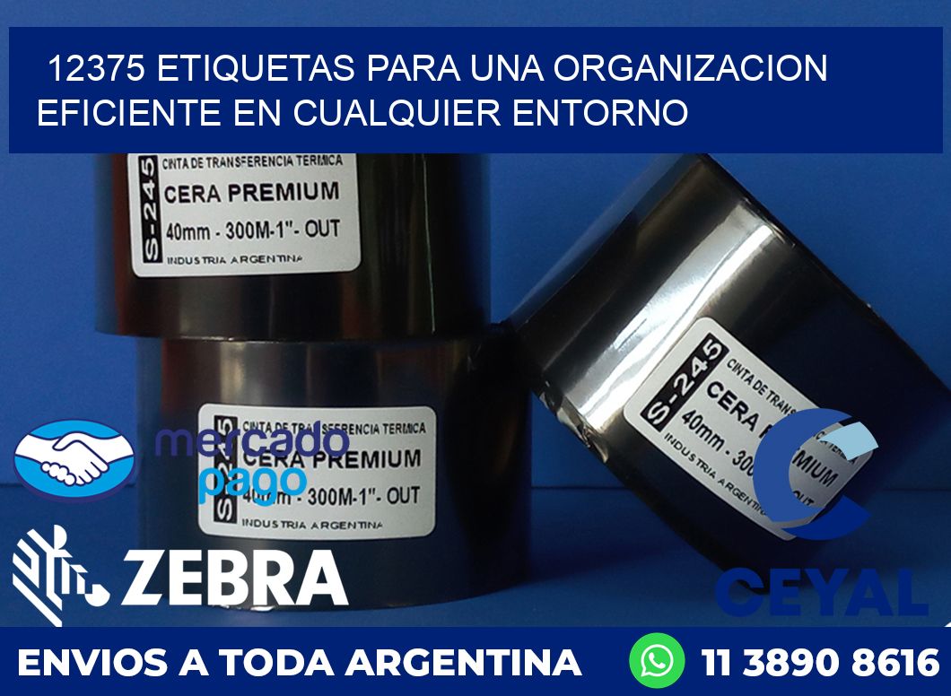 12375 ETIQUETAS PARA UNA ORGANIZACION EFICIENTE EN CUALQUIER ENTORNO