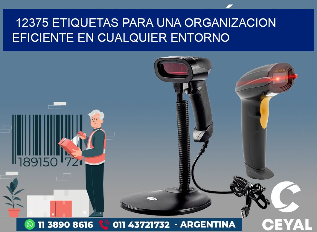 12375 ETIQUETAS PARA UNA ORGANIZACION EFICIENTE EN CUALQUIER ENTORNO